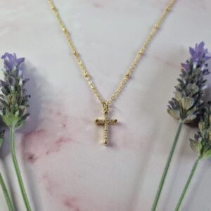 Collar Cruz Latina Baño de Oro