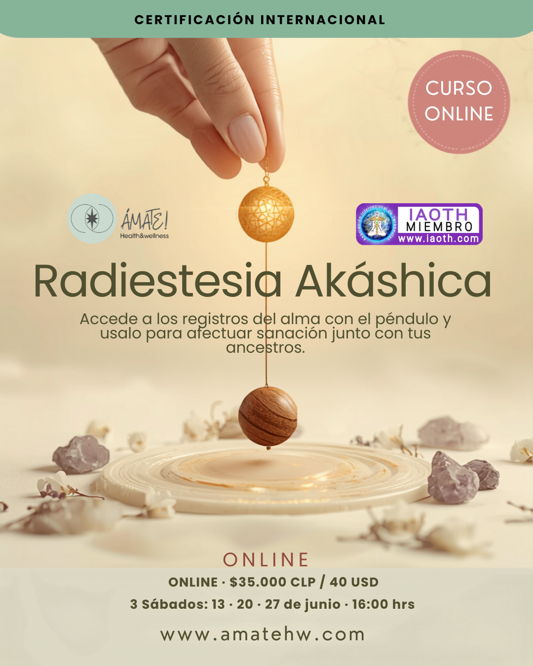 Curso Radiestesia Akáshica — Ámate!
