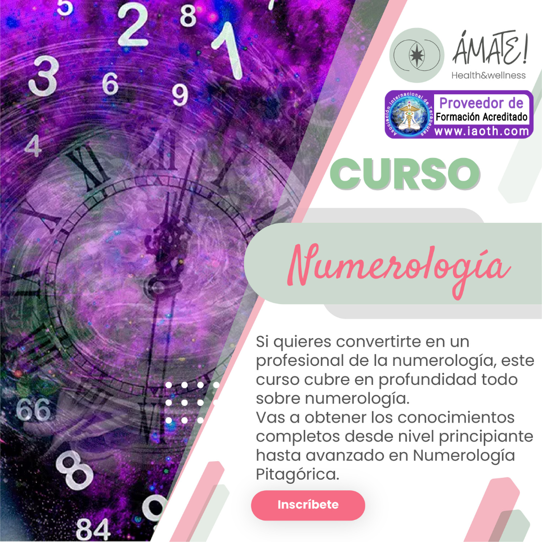 Curso Numerología Pitagórica online - Ámate! Health & Wellness certificado IAOTH