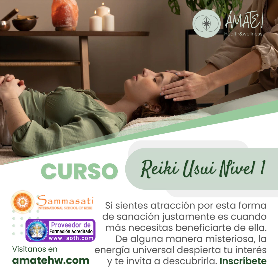Curso de Reiki Usui Nivel 1 online - Ámate! Health & Wellness con terapeuta certificada IAOTH